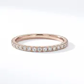 0.33 CTW Natural Diamond Half Eternity Band | 14K Rose Gold