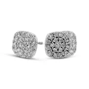 14k White Gold Round Diamond Stud Earrings – ED4285-301