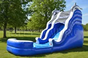 16 Foot Ocean Theme Commercial Inflatable Water Slide - WS4110