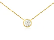 0.50CTW 14K YG Lab Diamond Solitaire Pendant