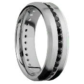 14K White Gold + Satin , Satin Finish