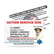 Autism Service Dog ID Card – ADA Compliant with Custom Photo