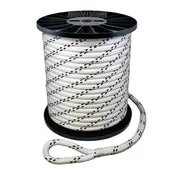 1/2" dia.600 ft. wood reel High Strength Composite Double Braid Pulling Rope w/eyes 9500 lb.