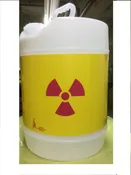 5 gallon Poly-bottle (deldrum) for radioactive liquids