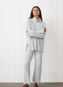 6x6 Rib Turtleneck in Heather Grey