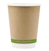 12oz Second Nature™ Printed Compostable Kraft Insulated Paper Hot Cups