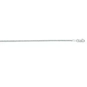 14 Karat White Gold 1.5MM Round Wheat Chain