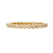 0.25ct Diamond Mini Bezel Band in 18K Yellow Gold, Size 6.5