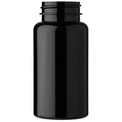 150 cc Dark Amber PET Plastic Round Packer Bottle 38-400 Neck Finish