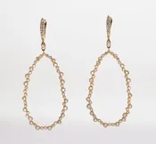 14kt Diamond Open Loop Earrings — Jackson Grey Jewelers