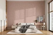 Wall mural Abstract arch pattern in beige