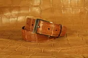 Alligator Belly Cognac Matte 1.25″ Belt