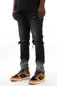 Bleached Stacked Skinny Jeans for Men