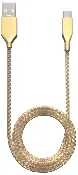 3 ft USB Type C To USB Type A Cable (AmpSentrix) (Infinity) (Gold)