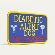Diabetic Alert Dog Patch – Full Access Sew-On with Medical Symbol