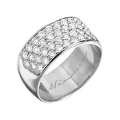 18kw 1.63ctw Wide Pave Diamond Band