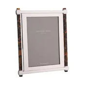 Addison Ross Faux Tortoiseshell & Silver Pillar Picture Frame
