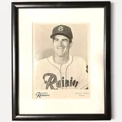 #335 Authentic Johnny Pesky Autographed Framed Picture 15.25 X 12.75