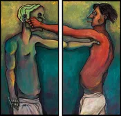 The Painter's Last Stroke (Diptych) — Houston Art Prints