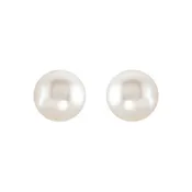 Freshwater 14K Gold Cultured Pearl Earrings 8mm