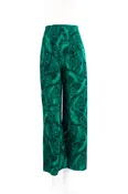 16 Arlington Green Malachite Print Wide Leg Pants Size Small