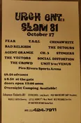 $10 PUNK FLYER - (5.5 x 8.5) URGH ENT SLAM 81