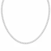 14Kt WG 4 Prong Tennis Necklace