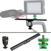 Cam Caddie 3 Piece Camera Stabilizer Accessory Kit - Includes: Accessory Shoe, 10" Wing and 1/4"-20 Flashner Mount