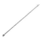 14K White Gold Diamond Single Prong Set Tennis Bracelet