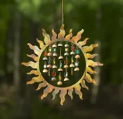 Ancient Graffiti Sun with Dangles Wind Chime (AG1445)