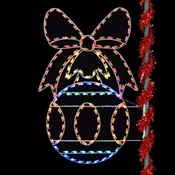 7ft Oversized Ornament Pole Mount Display | Holiday Outdoor Decor