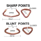 1000 Copper Coated 14Ga Hog Rings 1/2" or 3/8" #773-K