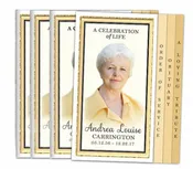24K 8-Sided Graduated Funeral Program Design & Print (Pack 50)
