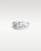 0.50ct Diamond Cushion Halo Ring Setting in 14K White Gold