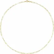 14k Yellow Gold 18” Paperclip Chain Necklace with Lobster Clasp - 2.6mm