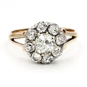 Vintage 14 Karat Gold Engagement Ring With 0.61 Carat Old European Cut Diamond EGL – H SI1