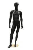 Alan 2: Egghead Male Mannequin in Satin Black