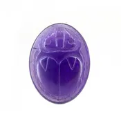 African Amethyst 11.53mm 15.3ct Carved Gemstone Scarab