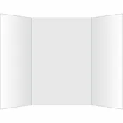 Geographics Royal Brites Tri-Fold Project Boards - Project, Poster, Crafting, Presentation - 36" Height x 48" Width - White - Kraft - 12 / Carton
