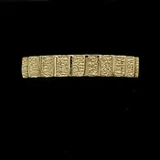 14K Gold 4mm Sprocket Style Wedding Band with Diamond Punch Finish