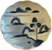 19th Century Arita Export Plate - Blue & White