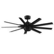 56" Fanimation Odyn Custom Outdoor LED Ceiling Fan - MAD8152BLW-BPW8152-56 - Black