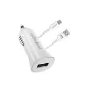 2.4A Car Charger + 3' Round Type-C to Type-A Cable