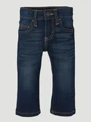 ADJUSTABLE WAIST WESTERN JEAN IN DARK BLUE - PQJ136D