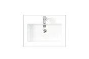 23.6" Single Sink Top, Glossy White