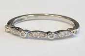 10K Diamond Stackable Band
