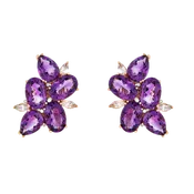 Amethyst Cluster Earrings