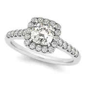 Diamond Halo Engagement Ring Semi-Mounting