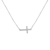 Diamond Cross Necklace - Gold 'N I