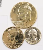 1776-1976 Bicentennial clad Set of 3 (GP) -$1, 1/2 and Quarter Dollar P191792